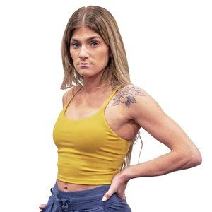 BeYou Women's Solid Tank Top with Built-in Bra